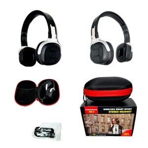 Wireless Bluetooth Headphones Smart Sport N-9 Black Clamshell Case I Box  NEW!